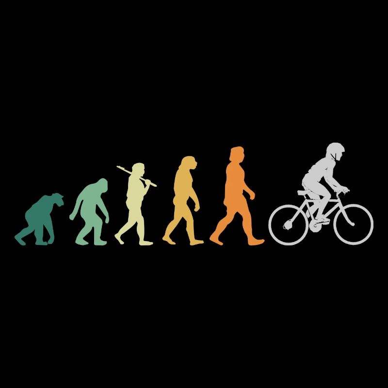 Biking - Evolution Man Retro Vintage