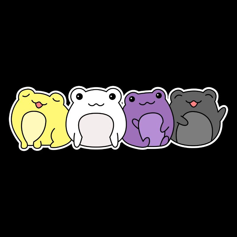 Non-binary flag frog design for proud Enbys