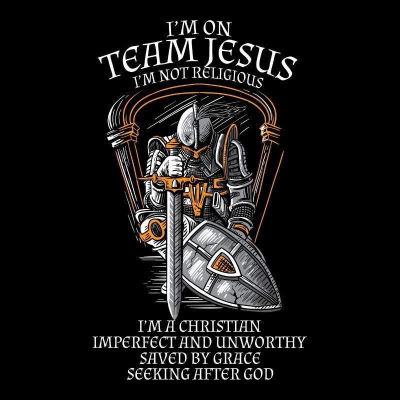 Ritter Templer Crusader Shirt - Ich bin auf Team Jesus