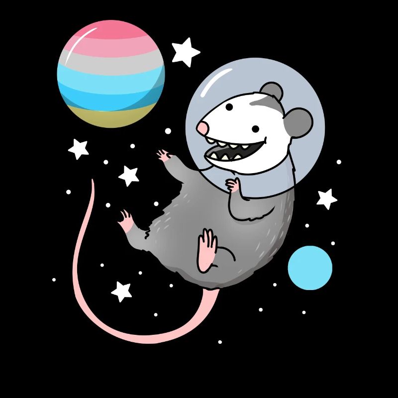 Opossum Astronaute Genderflux Pride