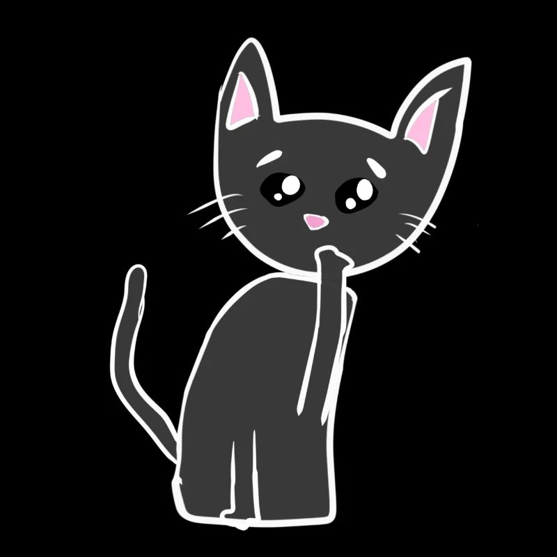 Sad Cat Animal Symbol Sad