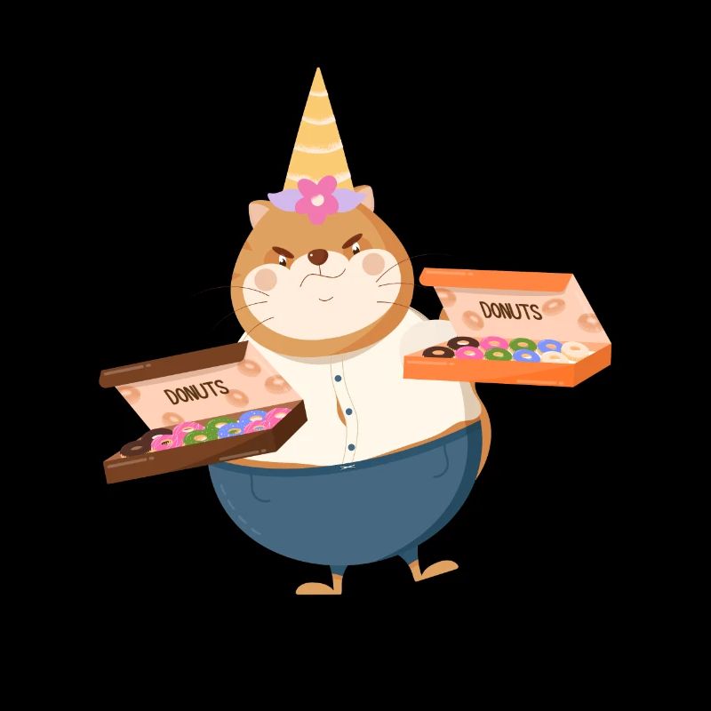 Donut licorne chat