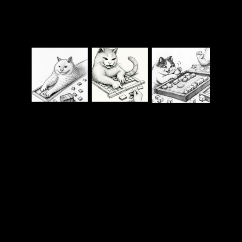 Cats Playing Mahjong