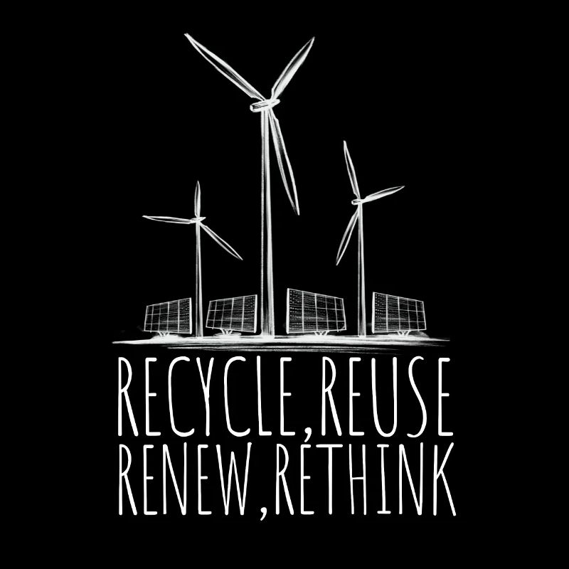 Recycle Réutiliser Renew Rethink Wind Turbine - Wind