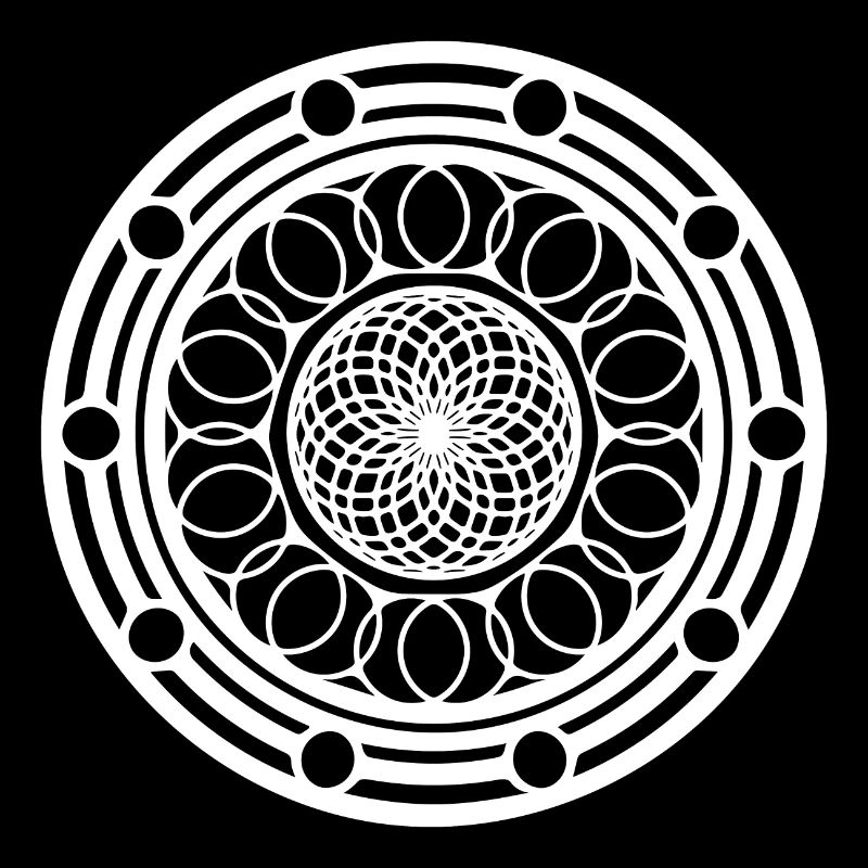Geometric Flowers Mandala Round Pattern Shape