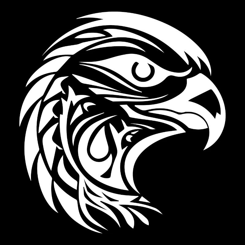 Beau portrait d’aigle dans le style tatouage