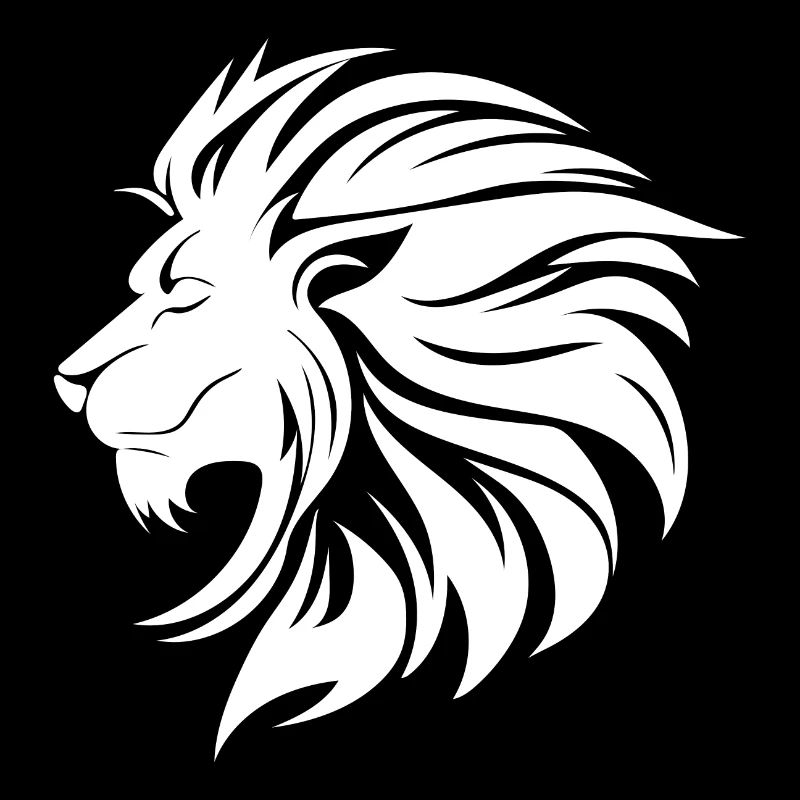 Mighty Lion Head Mane Cool Style de tatouage