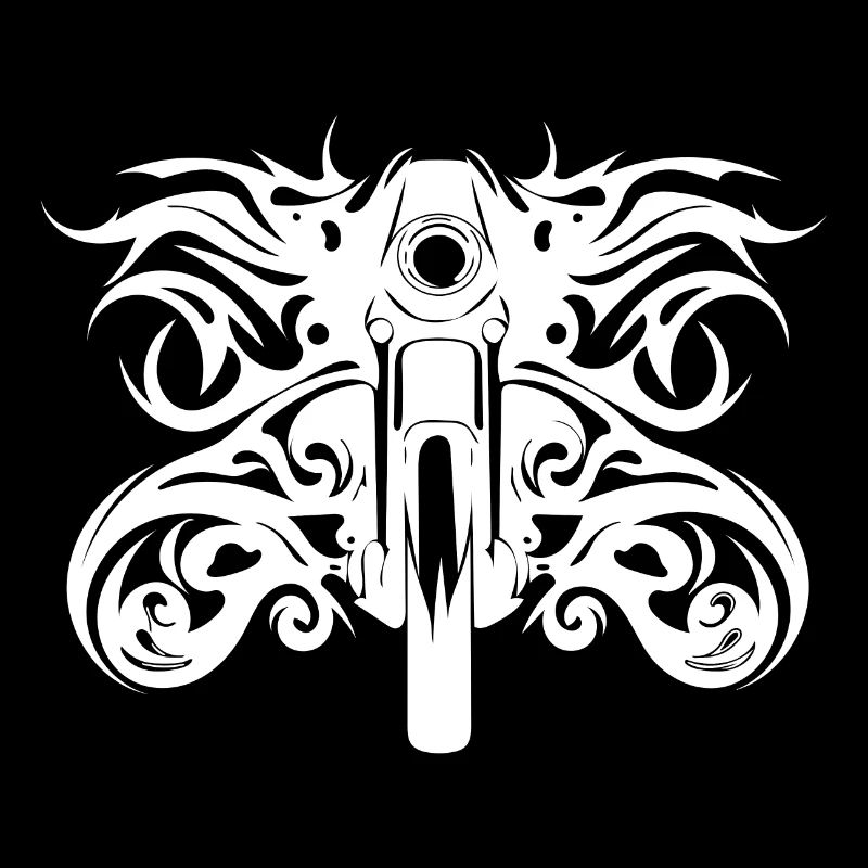 Tattoo Wild Flames Style Motor Racing