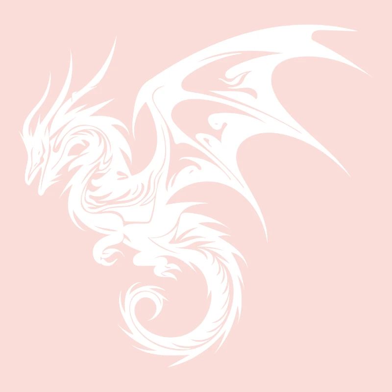 Dragon volant chinois dans le style de tatouage