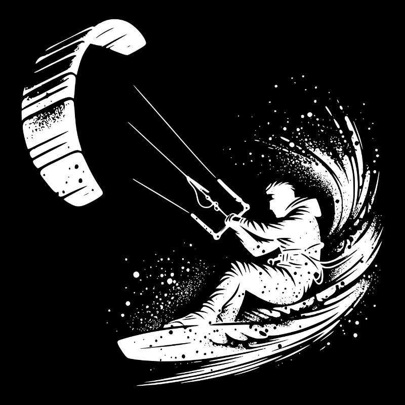 Kite Surfer Splash Wasserspritzer mit Drachen