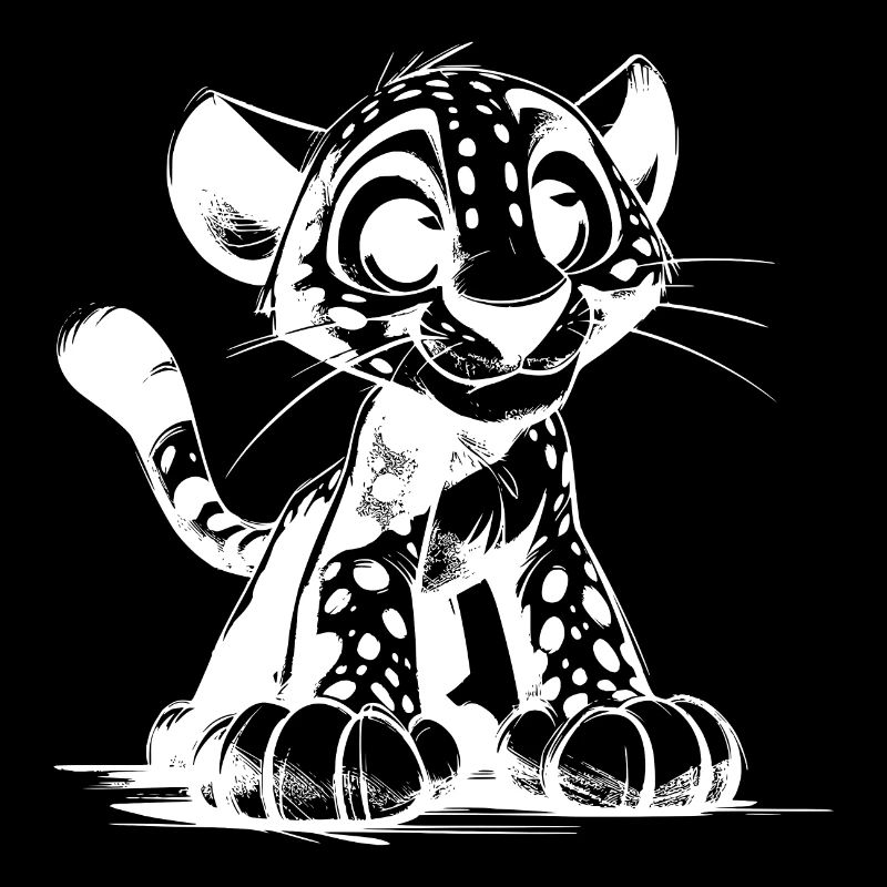 Petit Câlin Bébé Léopard Dessin Enfants