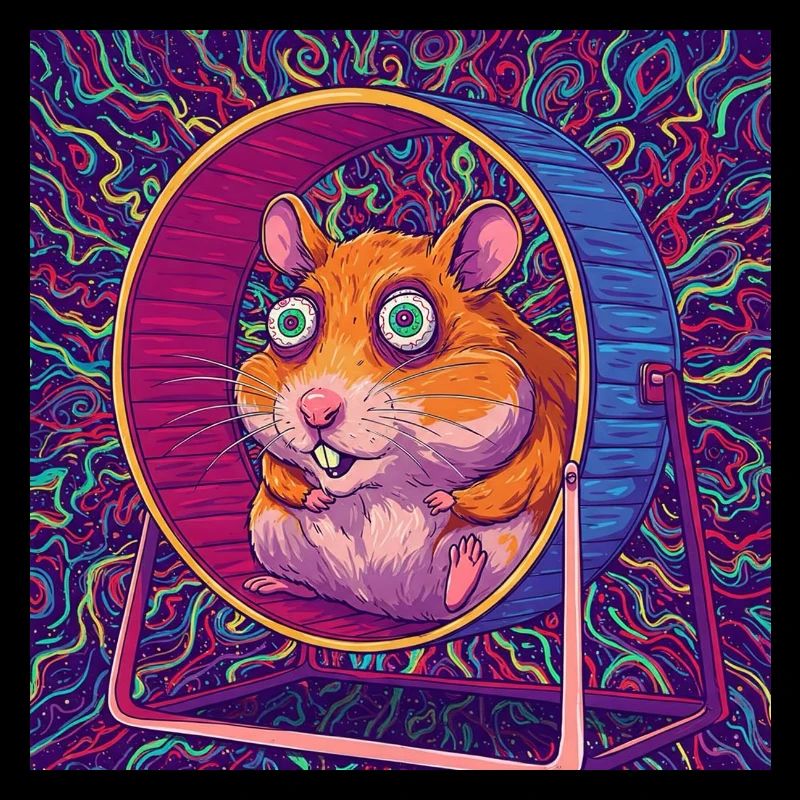 Drôle de hamster dans la roue du hamster - Comic Vibes