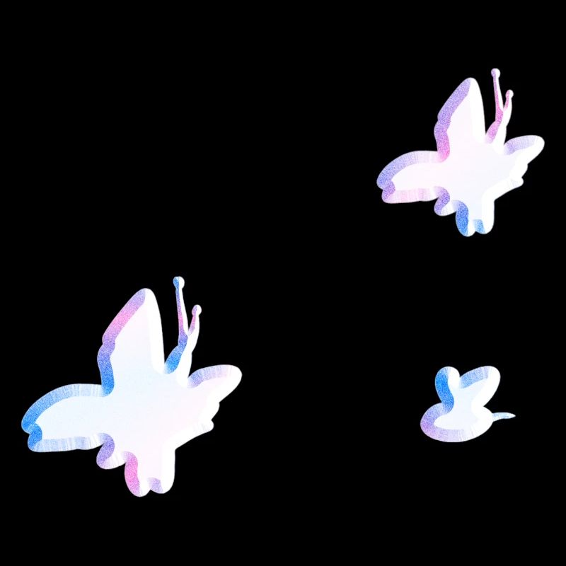 symbols pink three butterfly bee animals