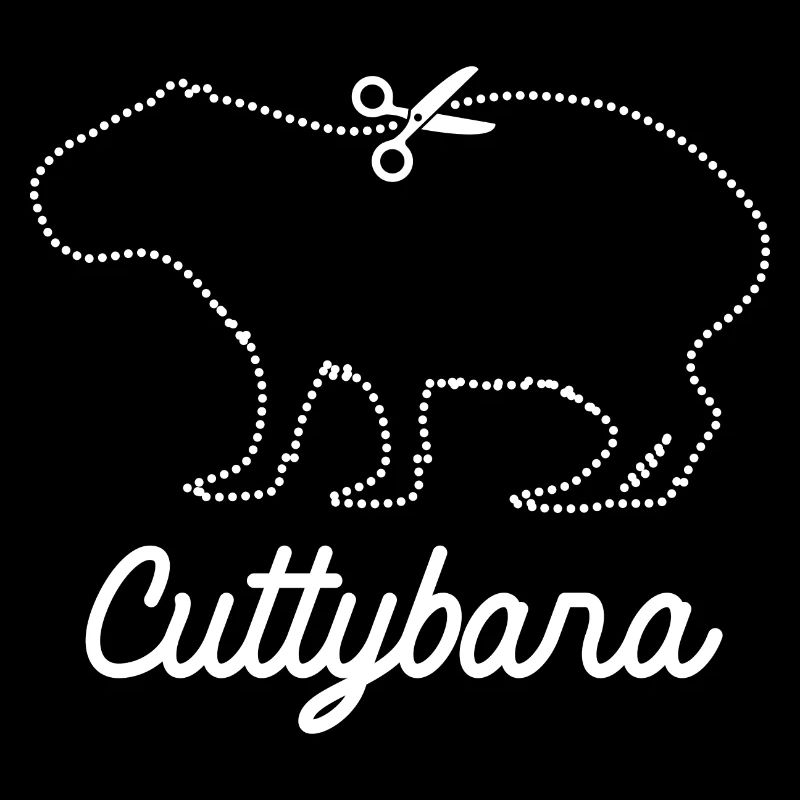 Cuttybara - Cute Capybara Pun ausschneiden Style