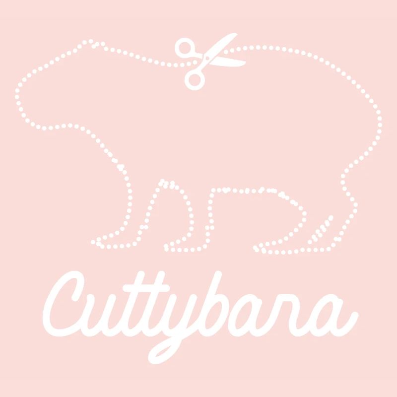 Cuttybara - Mignon Capybara Pun style découpé