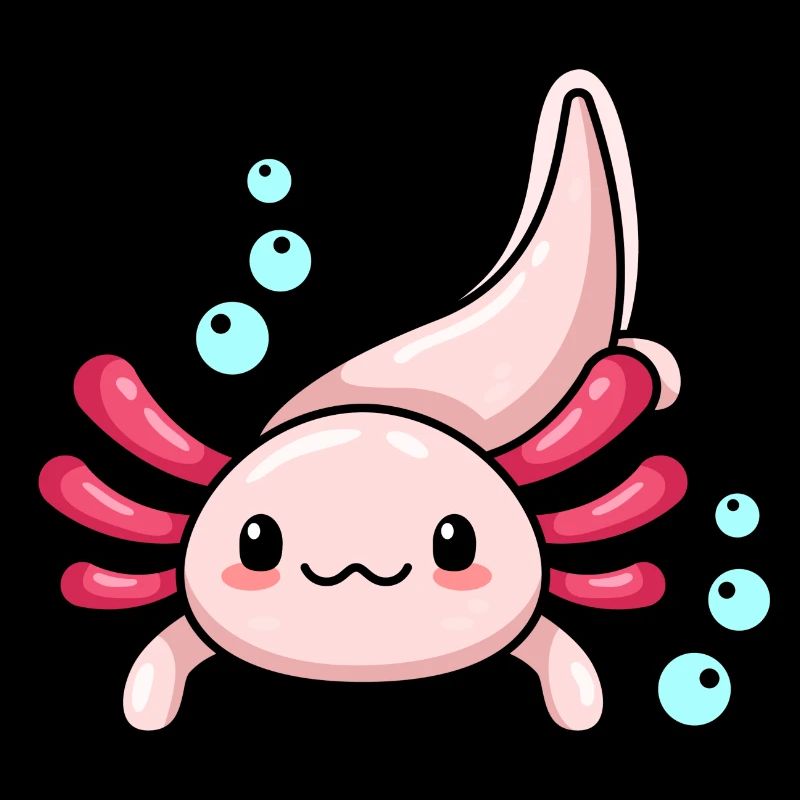 Leucistic Axolotl Design for Axolotl Lovers