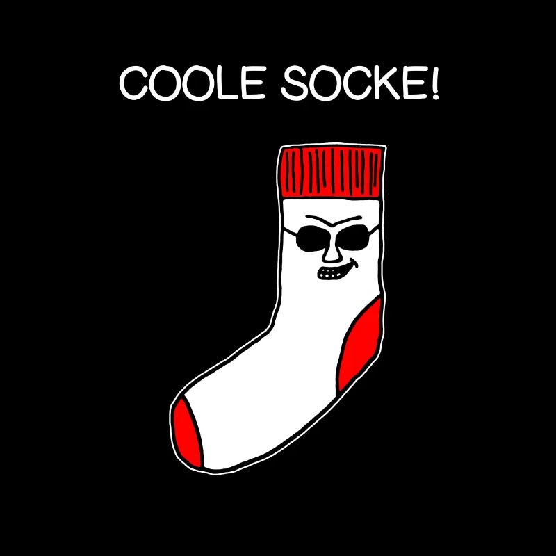 Coole Socke - Comic, lustiger Spruch, Geschenkidee
