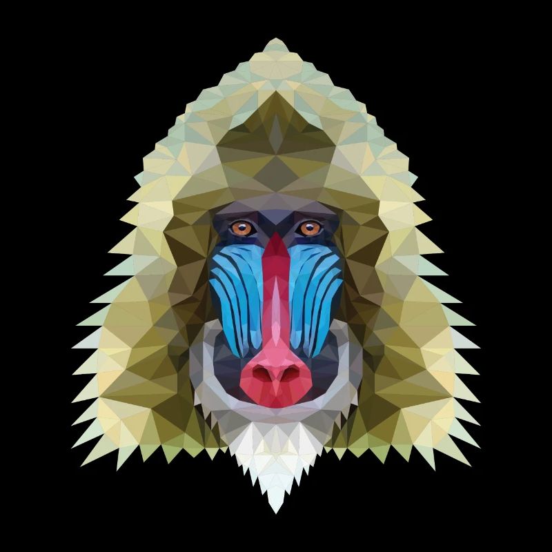 Monkey polygon design gift