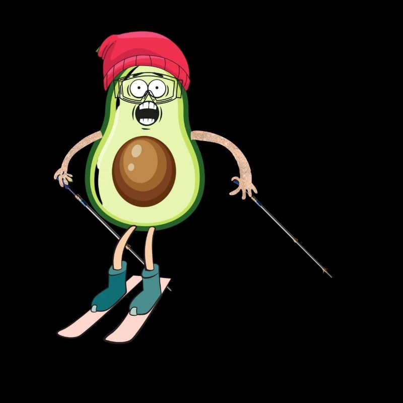 Avocado auf Ski