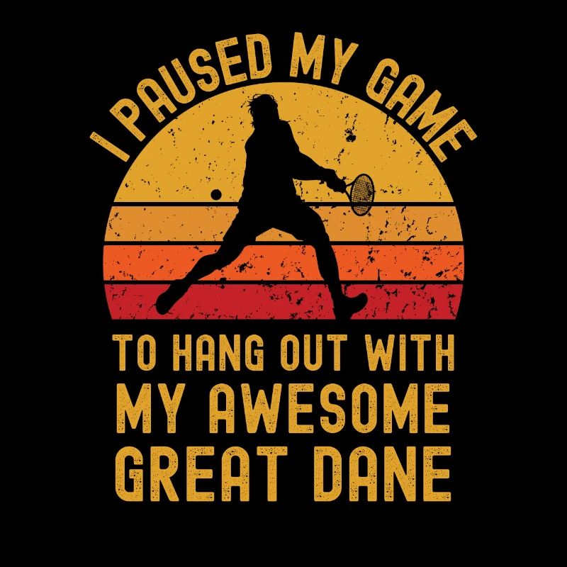 Tennis and Great Dane