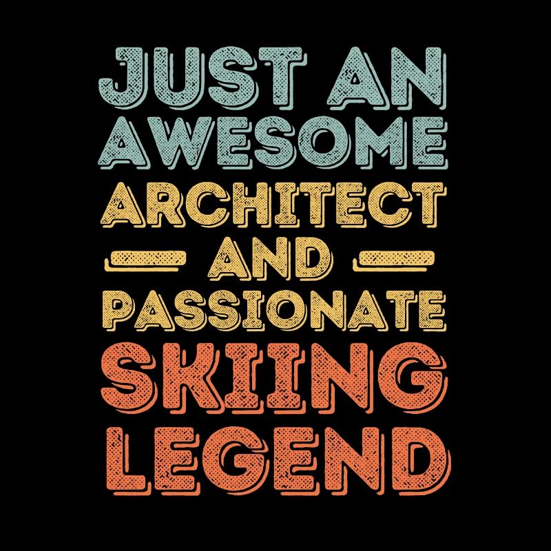 Architect skiing retro