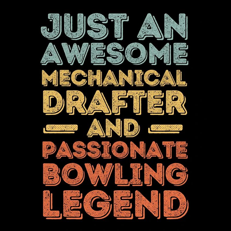 Technischer-Zeichner Bowling retro
