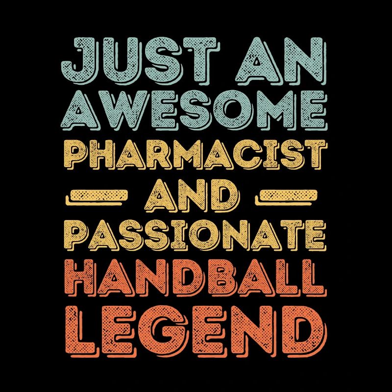 Pharmacist Handball legend retro