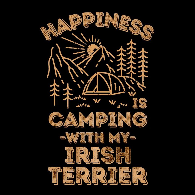 Camping mit Irish-Terrier
