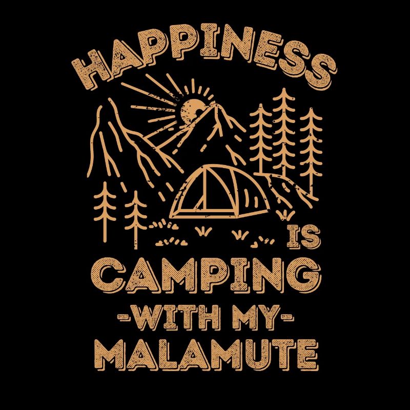 Camping with malamute