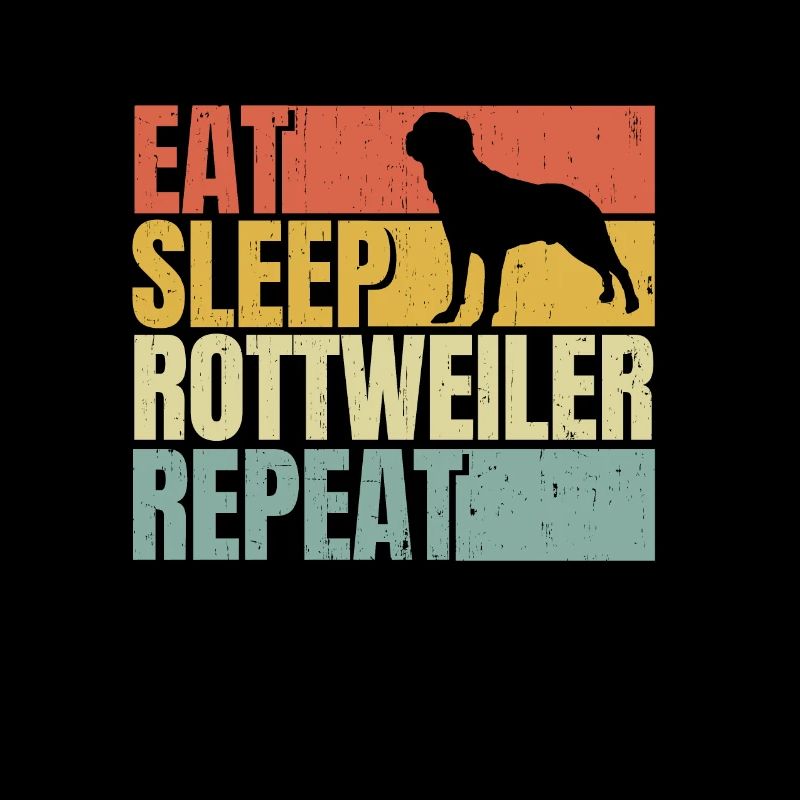 Manger dormir Rottweiler répéter