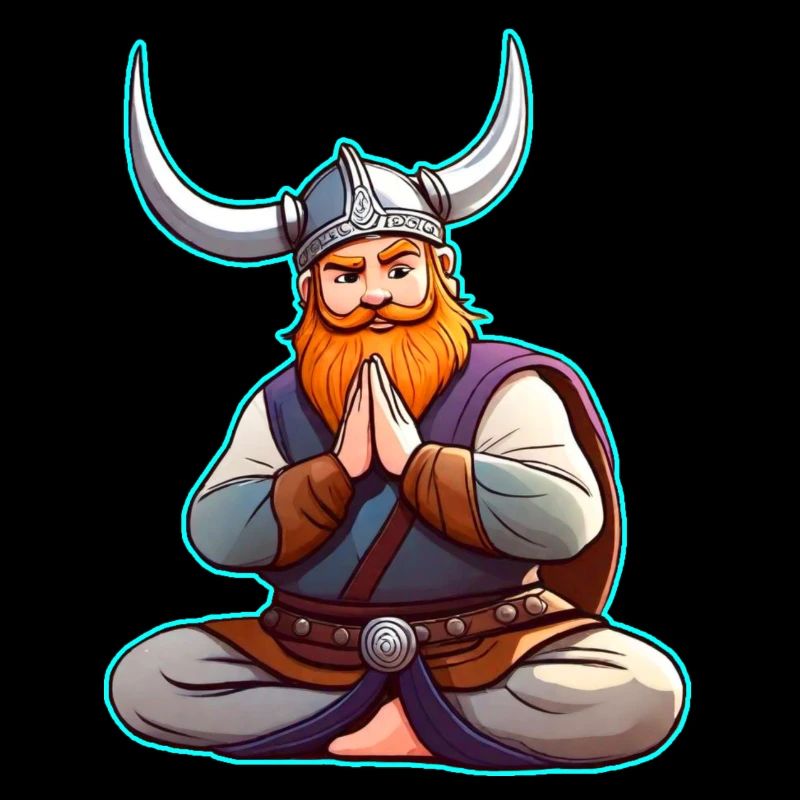 Viking mignon faisant du yoga