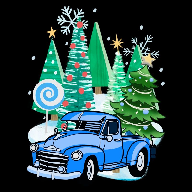 Impression de Noël Pick-Up d’hiver