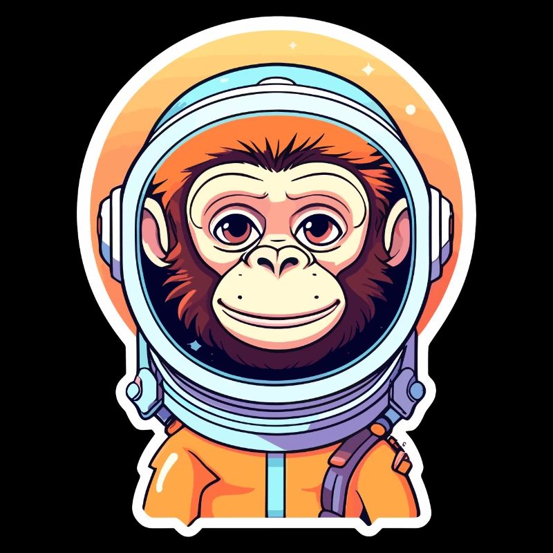 Affe Astronaut Illustration