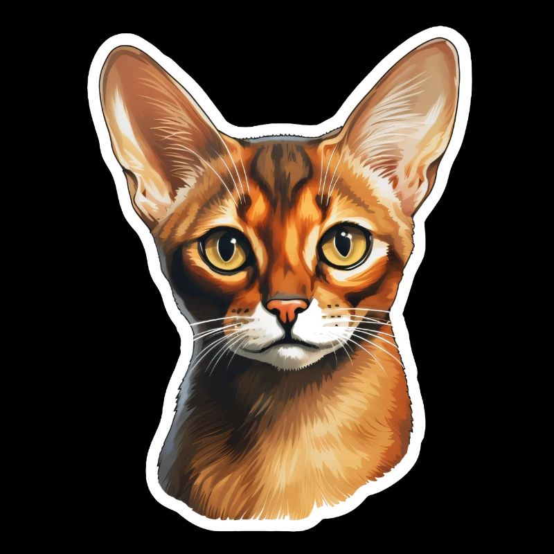 Abessinier-Katzen-Kopf