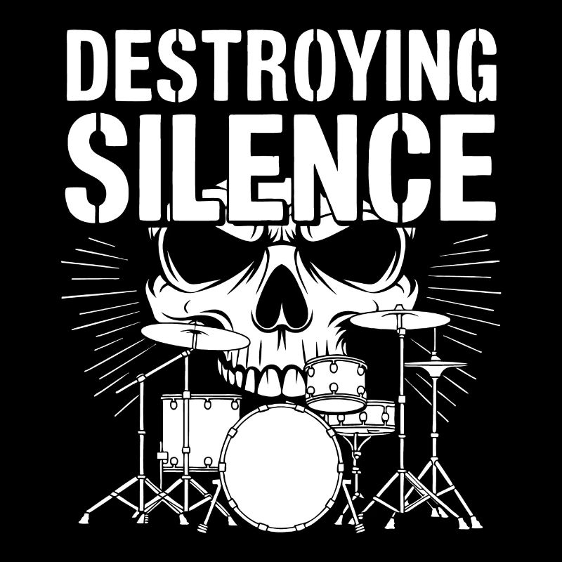 Drums Drummer Destroy Silence Rockband