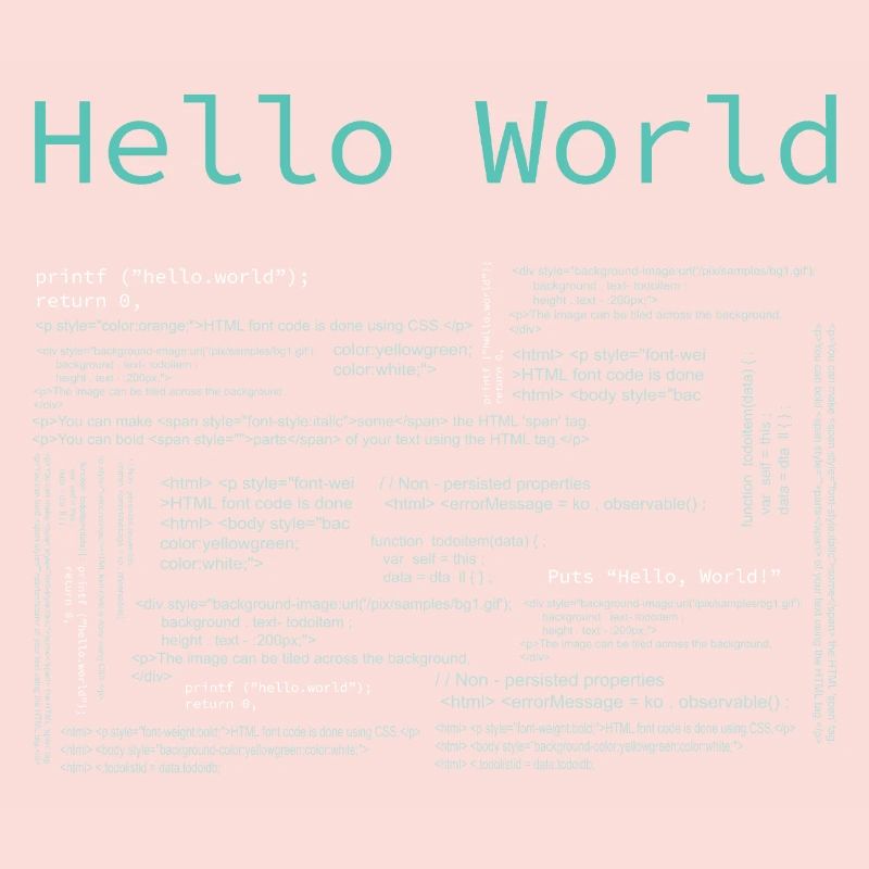 Hello World - Computer Pr... Programmierer & Nerd