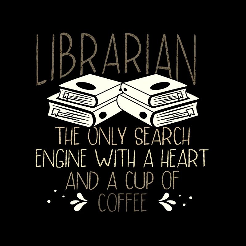 Bibliothécaire Gift Idea Search Engine avec cœur et