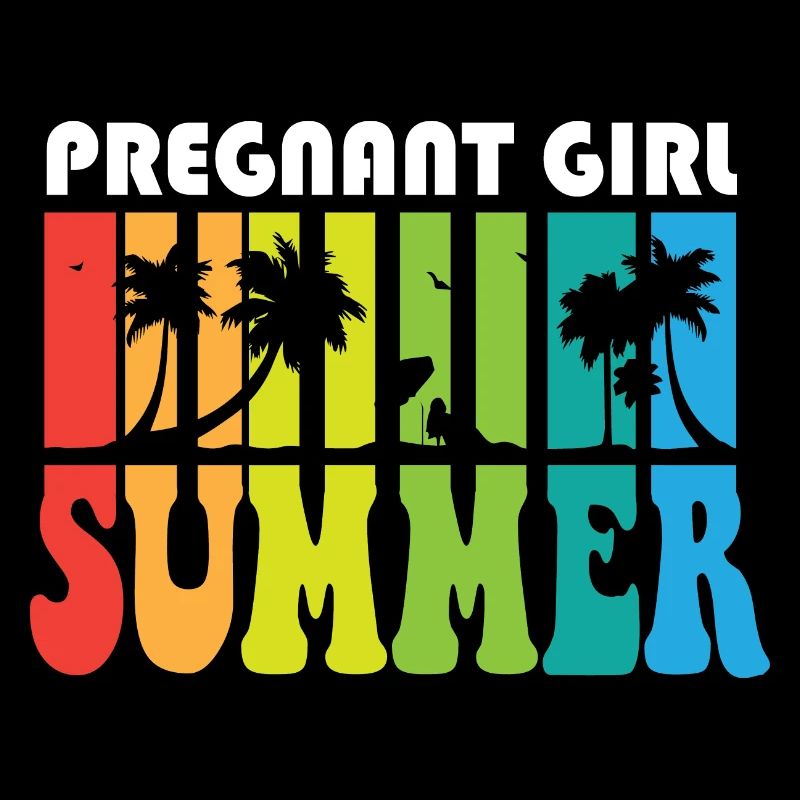 Fille enceinte Annonce de bébé d’été Grossesse
