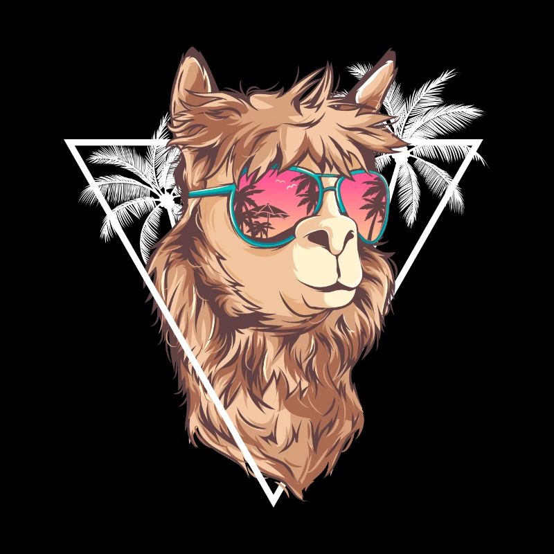 Summer Llama with Sunglasses - Llama Gift