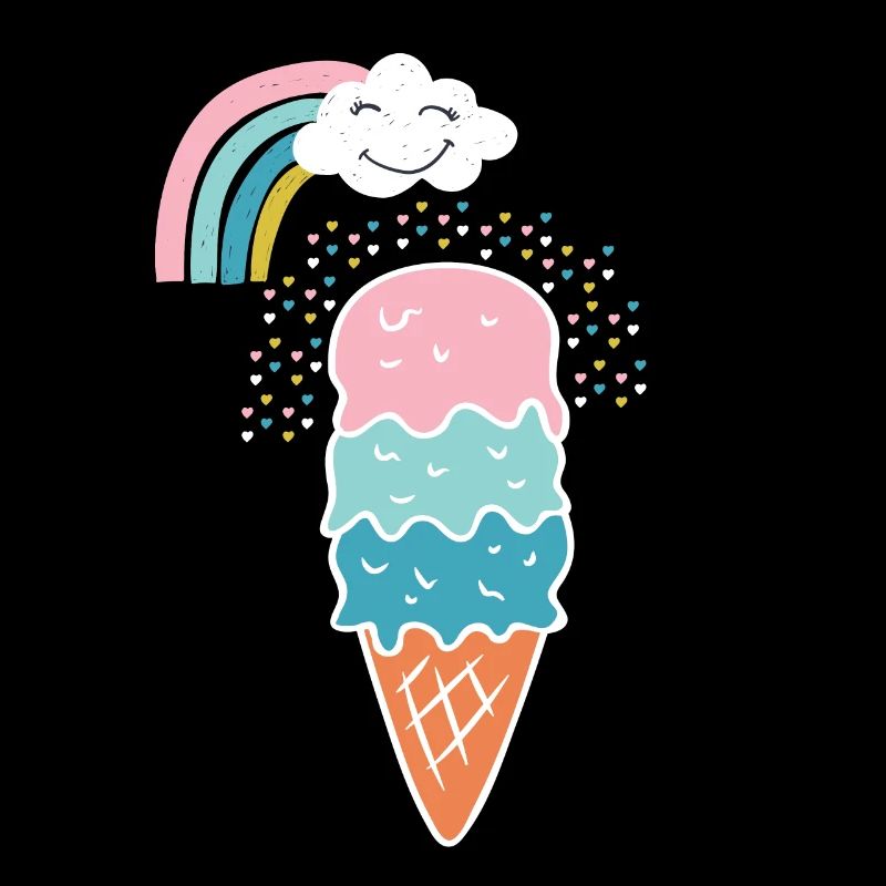 Niedliches Regenbogen-Eiscreme-Geschenk