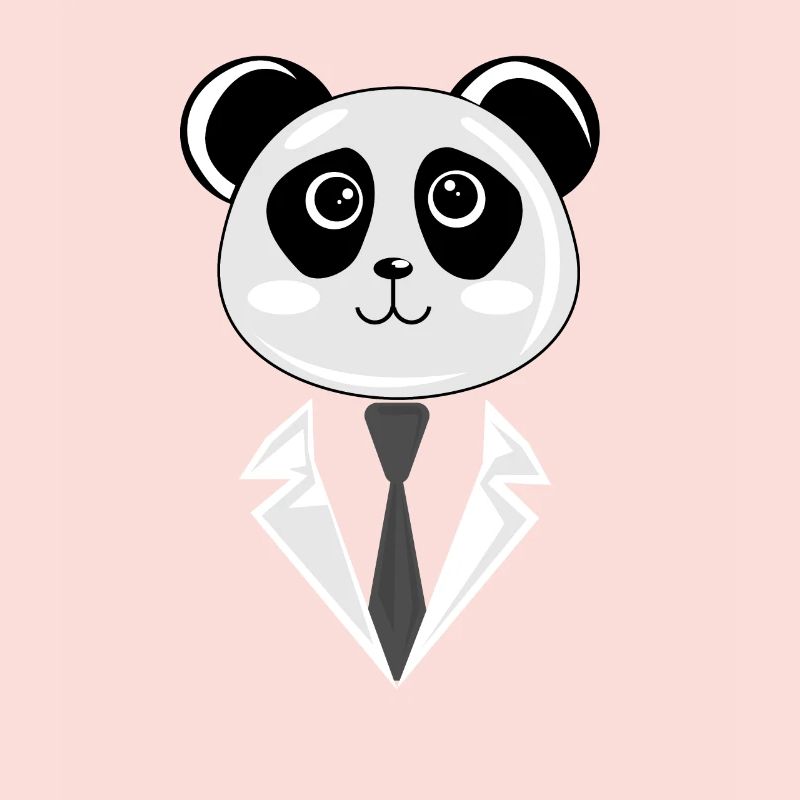 Panda dans un cadeau de costume