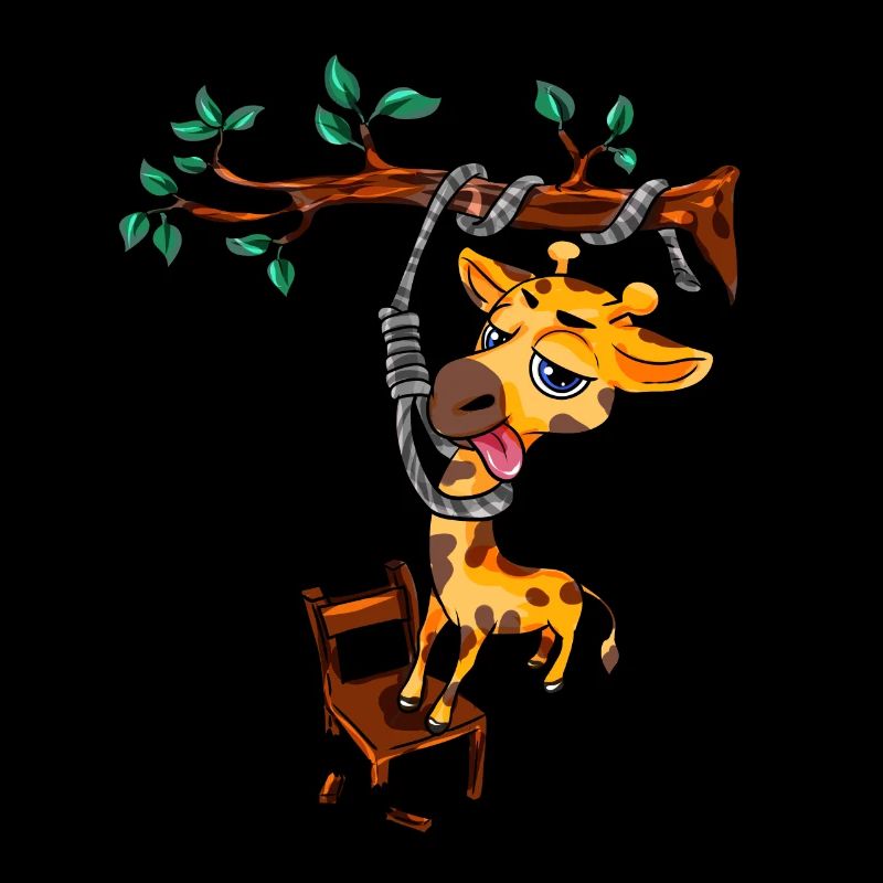 Giraffe Suizid Selbstmord Comic