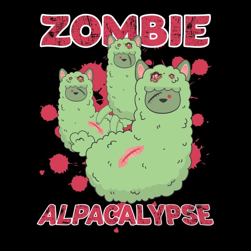 Zombie Alpacalypse Halloween scary Apocalypse