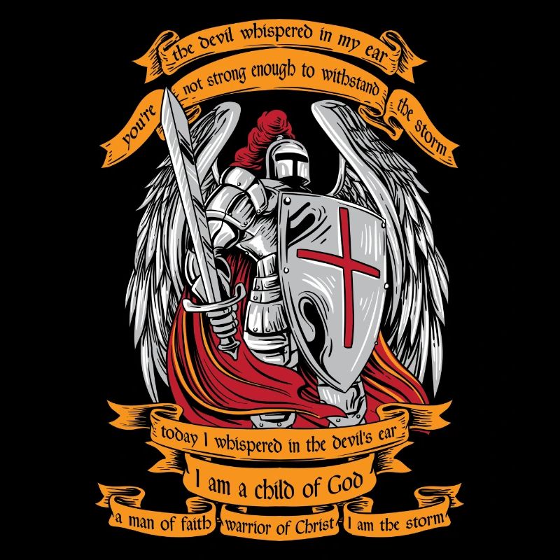Ritter Templer Ich bin ein Kind von Gott Shirt Halloween