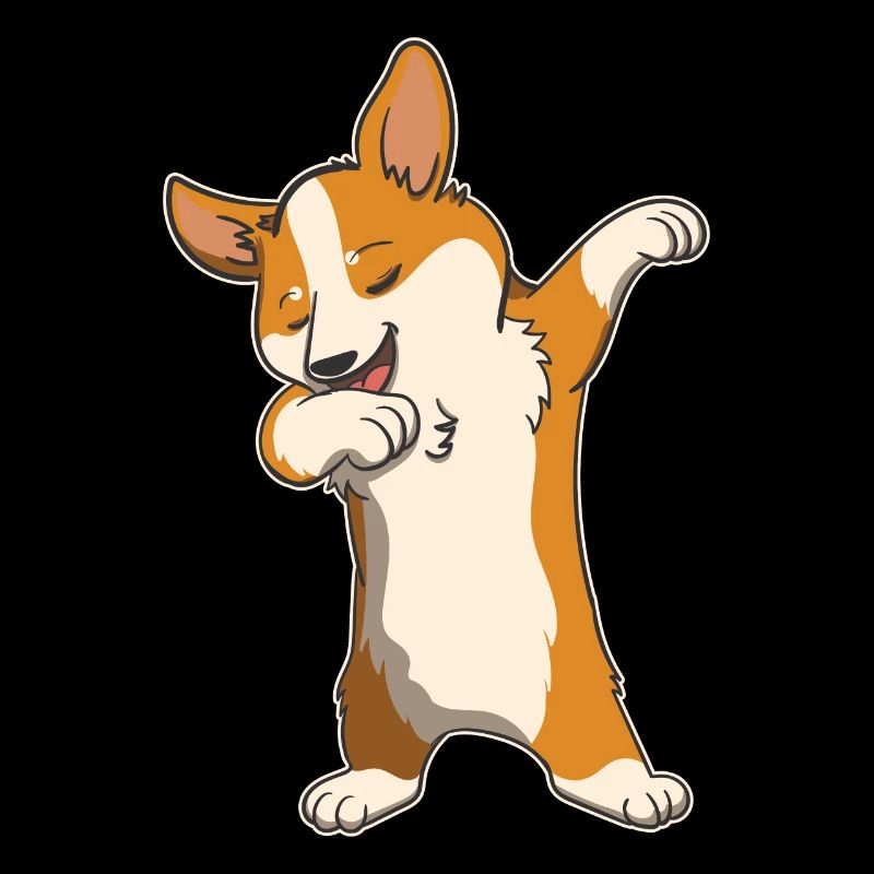 Welsh Corgi Hund Dabbing Dabbin Tanz Geschenk