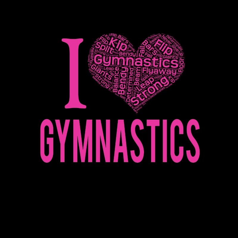 Lustiges ich-Herzgymnastikmädchen oder Turnerin-Muttergeschenk