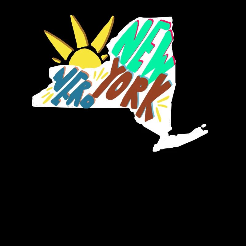 New York Nerd State Map USA State T-shirts
