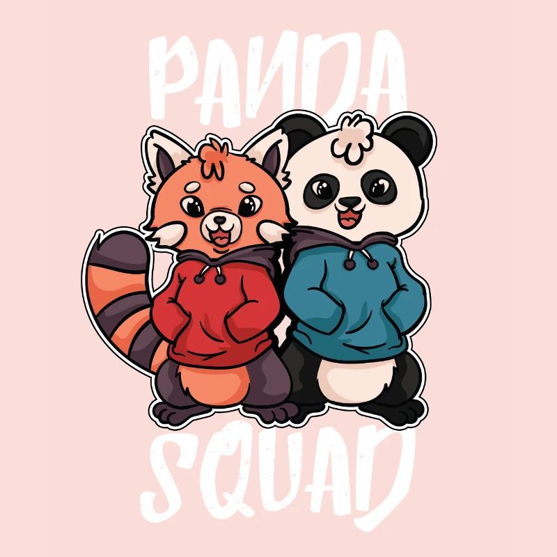 Red Little Panda Panda Bear Squad Gift