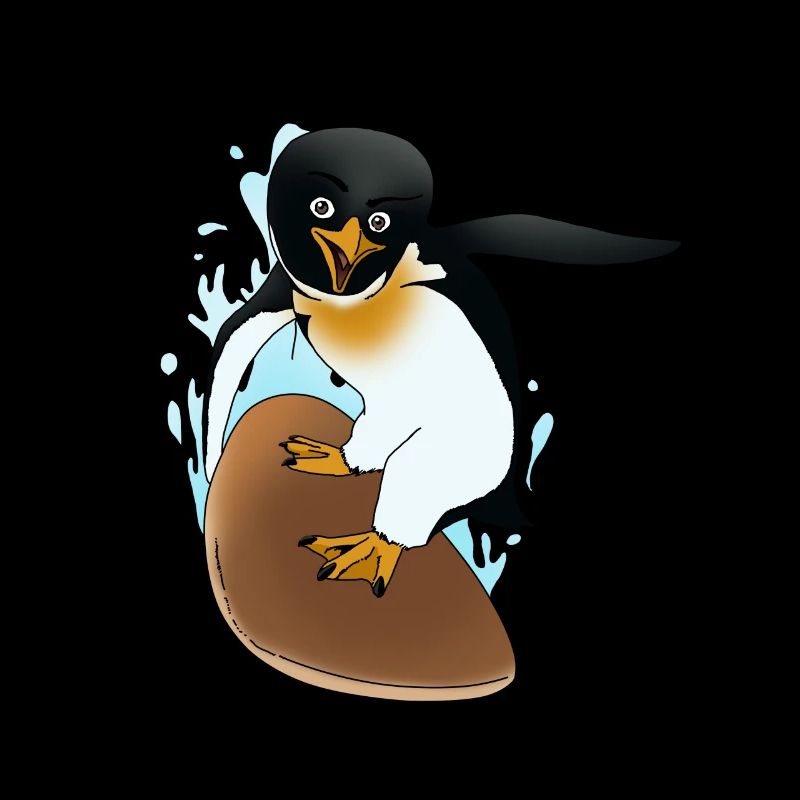Surfer Penguin Gift Idea for Penguins & Skaters
