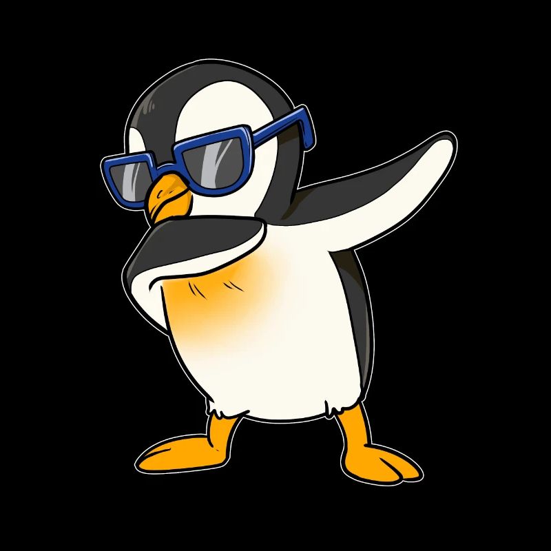 Pingouin cool dab pôle sud dance float step